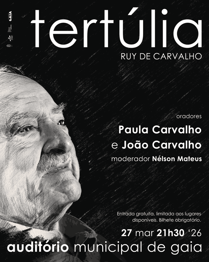 Cartaz: Tertúlia sobre Ruy de Carvalho