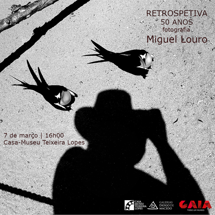 Cartaz: Retrospetiva – 50 anos – fotografia de Miguel Louro